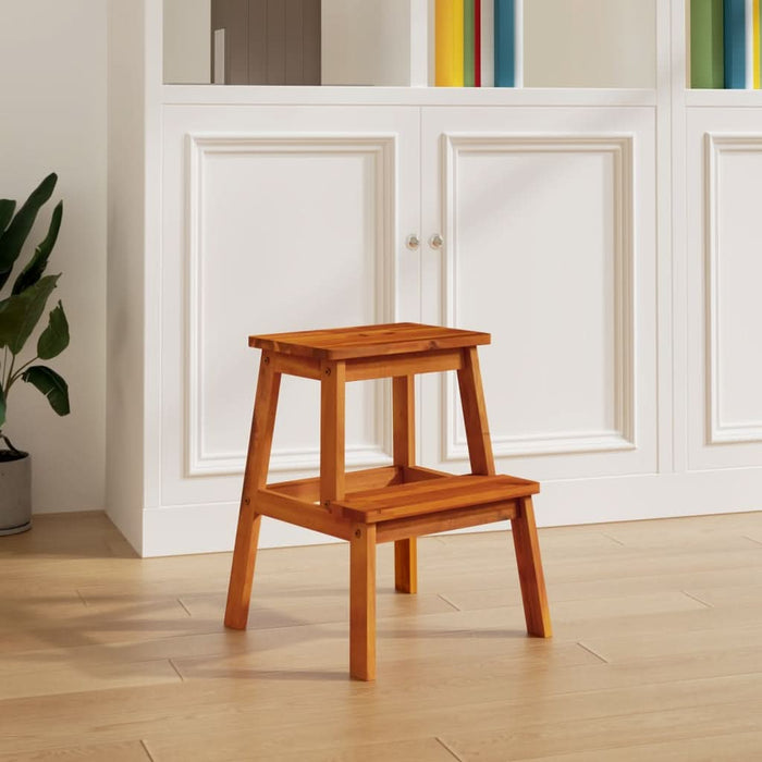 Taburet cu 2 trepte, 40x38x50 cm, lemn masiv de acacia - WALTI WALTI