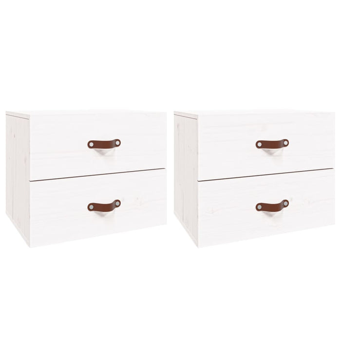 Noptiere de perete, 2 buc., alb, 50x36x40 cm - WALTI WALTI