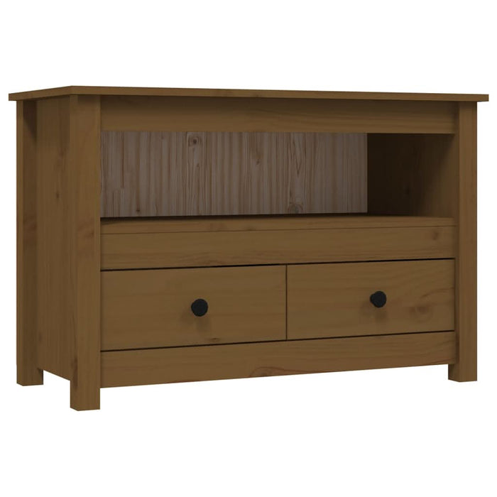 Comodă TV, maro miere, 79x35x52 cm, lemn masiv de pin - WALTI WALTI