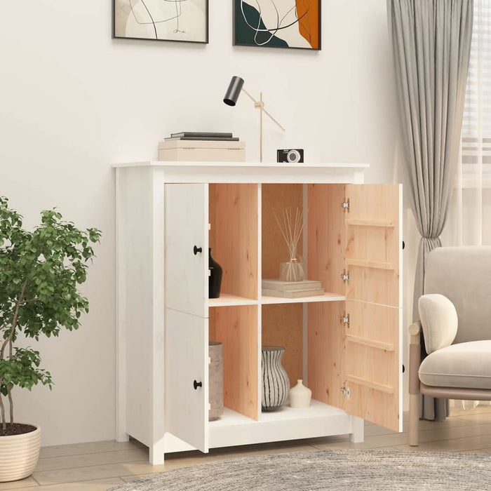 Servantă, alb, 83x41,5x100 cm, lemn masiv de pin - WALTI WALTI