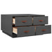 Măsuță de cafea, gri, 80x80x45 cm, lemn masiv de pin - WALTI WALTI
