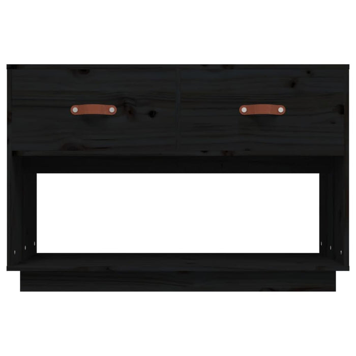 Comodă TV, negru, 90x40x60 cm, lemn masiv de pin - WALTI WALTI