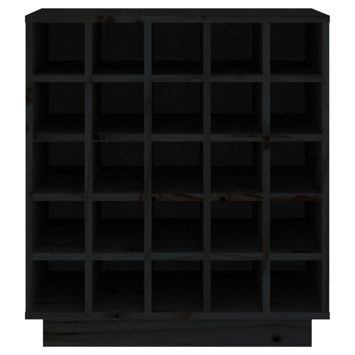 Dulap de vinuri, negru, 55,5x34x61 cm, lemn masiv de pin - WALTI WALTI