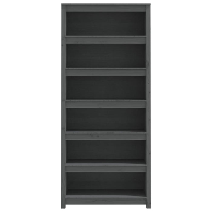 Bibliotecă, gri, 80x35x183 cm, lemn masiv de pin - WALTI WALTI