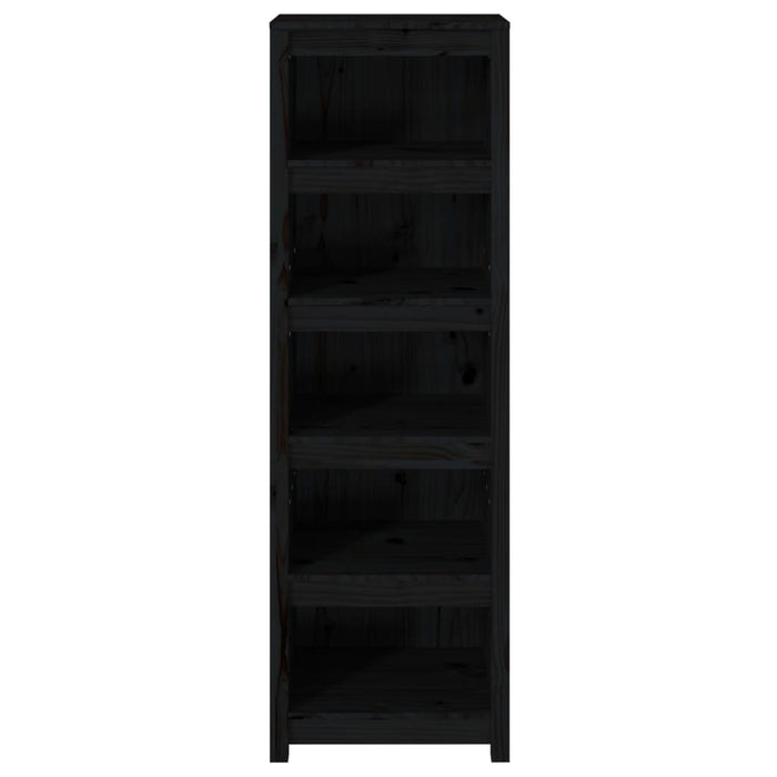 Bibliotecă, negru, 50x35x154 cm, lemn masiv de pin - WALTI WALTI