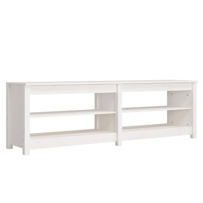 Bancă pentru pantofi, alb, 160x36,5x50 cm lemn masiv pin - WALTI WALTI