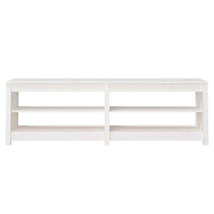 Bancă pentru pantofi, alb, 160x36,5x50 cm lemn masiv pin - WALTI WALTI