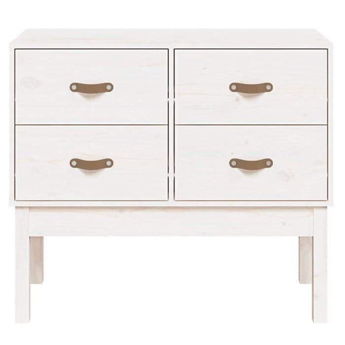 Dulap consolă, Alb, 90x40x78 cm, lemn masiv de pin - WALTI WALTI