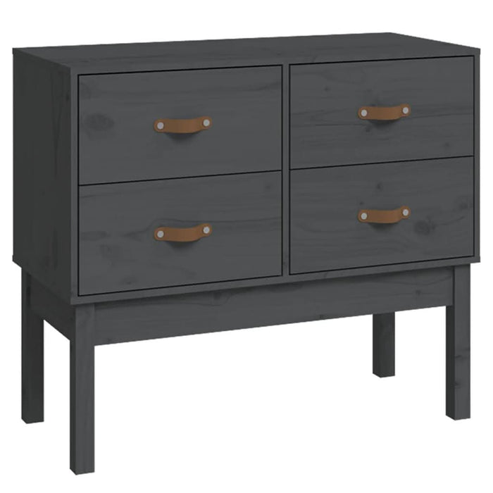 Dulap consolă, gri, 90x40x78 cm, lemn masiv de pin - WALTI WALTI