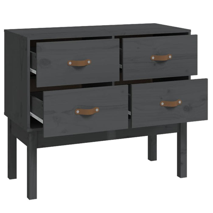 Dulap consolă, gri, 90x40x78 cm, lemn masiv de pin - WALTI WALTI
