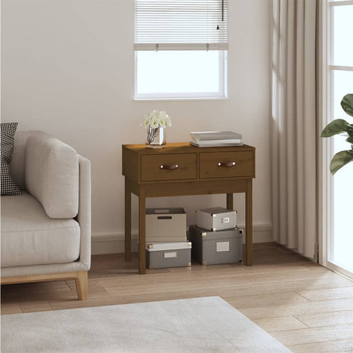 Masă consolă, maro miere, 76,5x40x75 cm, lemn masiv de pin - WALTI WALTI