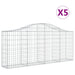 Coșuri gabion arcuite 5 buc, 200x30x80/100cm, fier galvanizat - WALTI WALTI