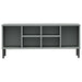 Pantofar cu picioare metalice „OSLO” gri 106x35x45 cm lemn - WALTI WALTI