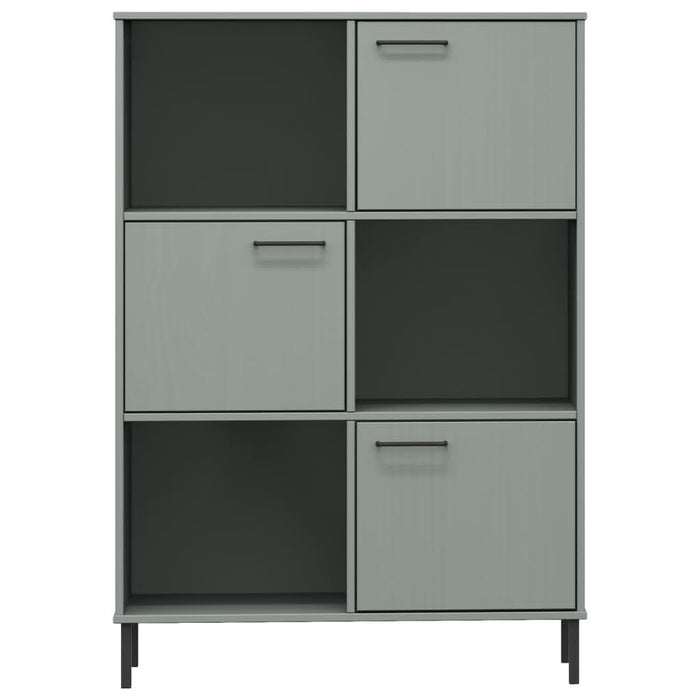 Bibliotecă cu picioare metalice OSLO, gri, 90x35x128,5 cm, lemn - WALTI WALTI