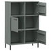 Bibliotecă cu picioare metalice OSLO, gri, 90x35x128,5 cm, lemn - WALTI WALTI