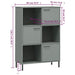 Bibliotecă cu picioare metalice OSLO, gri, 90x35x128,5 cm, lemn - WALTI WALTI