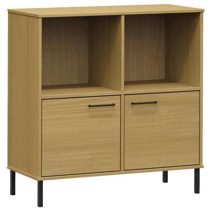 Bibliotecă cu picioare metalice OSLO, maro, 90x35x90,5 cm, lemn - WALTI WALTI