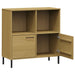 Bibliotecă cu picioare metalice OSLO, maro, 90x35x90,5 cm, lemn - WALTI WALTI