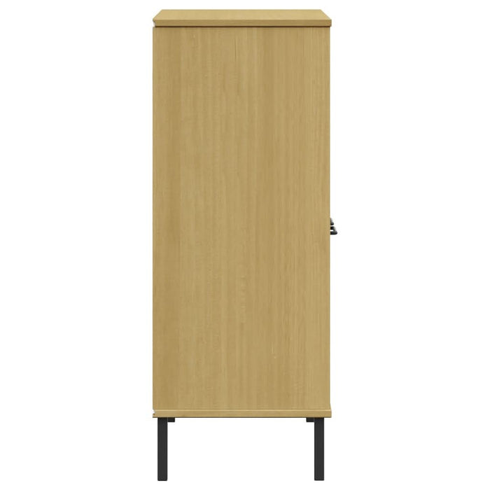 Bibliotecă cu picioare metalice OSLO, maro, 90x35x90,5 cm, lemn - WALTI WALTI