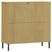 Bibliotecă cu picioare metalice OSLO, maro, 90x35x90,5 cm, lemn - WALTI WALTI