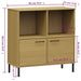 Bibliotecă cu picioare metalice OSLO, maro, 90x35x90,5 cm, lemn - WALTI WALTI