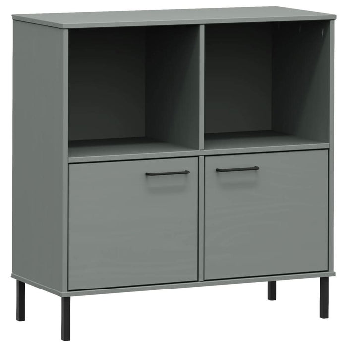 Bibliotecă cu picioare metalice OSLO, gri, 90x35x90,5 cm, lemn - WALTI WALTI