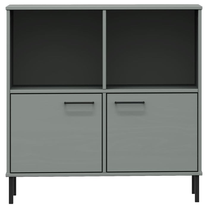 Bibliotecă cu picioare metalice OSLO, gri, 90x35x90,5 cm, lemn - WALTI WALTI