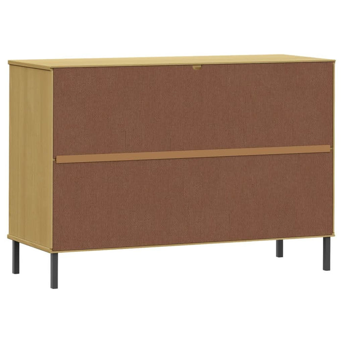Servantă cu picioare metalice „OSLO” maro 113x40x77 cm lemn - WALTI WALTI