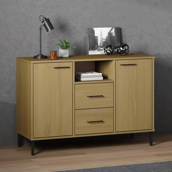 Servantă cu picioare metalice „OSLO” maro 113x40x77 cm lemn - WALTI WALTI