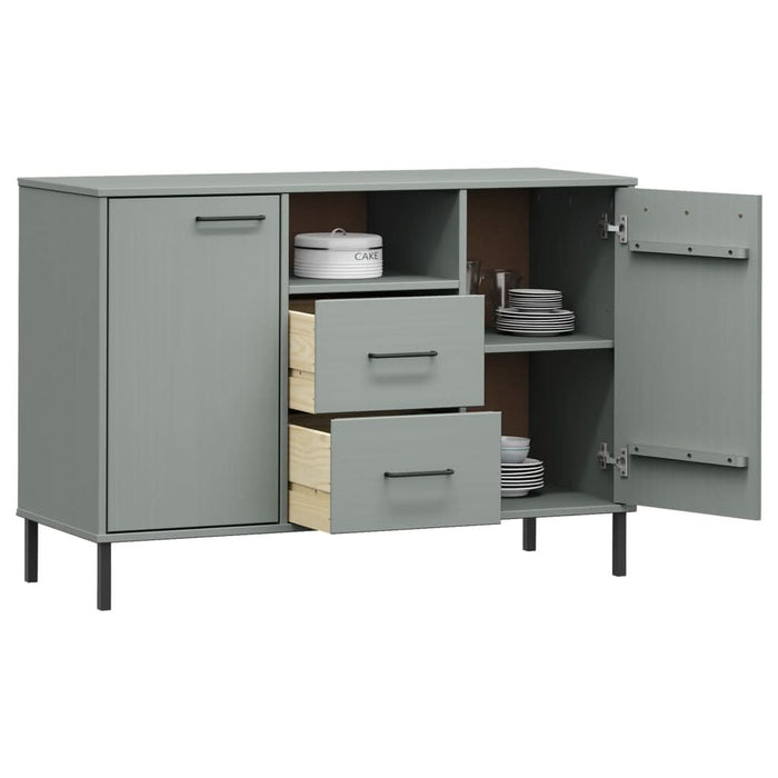 Servantă cu picioare metalice „OSLO” gri 113x40x77 cm lemn - WALTI WALTI