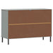 Servantă cu picioare metalice „OSLO” gri 113x40x77 cm lemn - WALTI WALTI