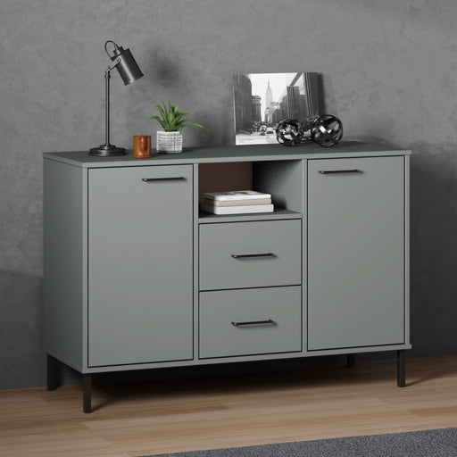 Servantă cu picioare metalice „OSLO” gri 113x40x77 cm lemn - WALTI WALTI