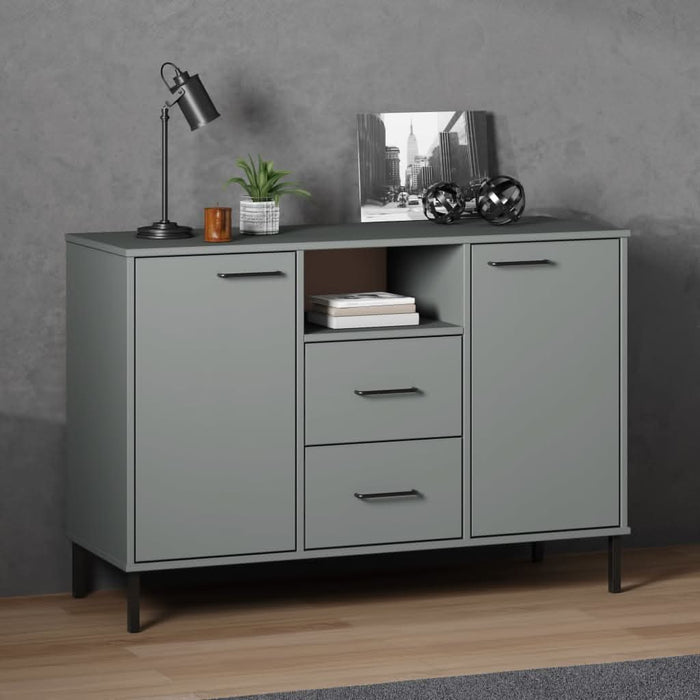 Servantă cu picioare metalice „OSLO” gri 113x40x77 cm lemn - WALTI WALTI