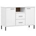 Servantă cu picioare metalice „OSLO” alb 113x40x77 cm lemn - WALTI WALTI
