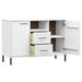Servantă cu picioare metalice „OSLO” alb 113x40x77 cm lemn - WALTI WALTI