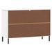 Servantă cu picioare metalice „OSLO” alb 113x40x77 cm lemn - WALTI WALTI