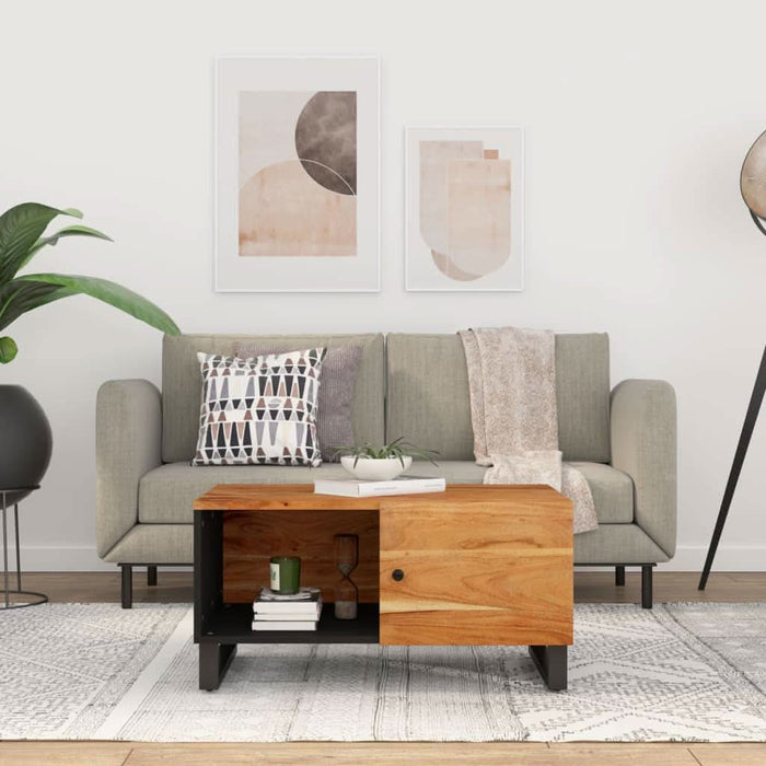 Măsuță de cafea, 80x50x40 cm, lemn masiv acacia/lemn prelucrat - WALTI WALTI