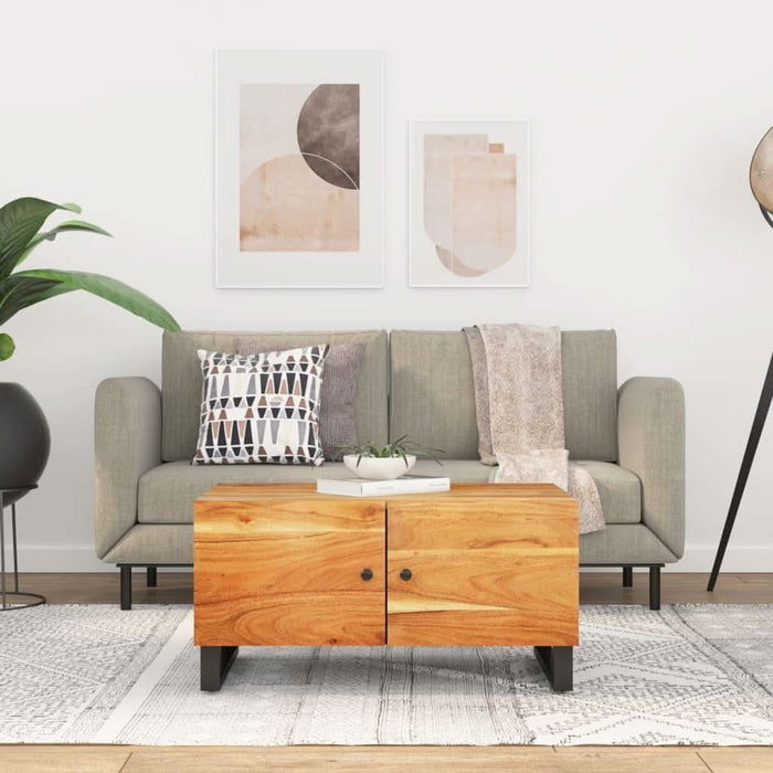 Măsuță de cafea, 80x50x40 cm, lemn masiv acacia/lemn prelucrat - WALTI WALTI