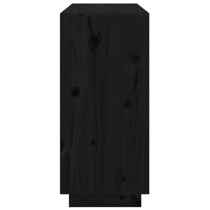 Servantă, negru, 111x34x75 cm, lemn masiv de pin - WALTI WALTI