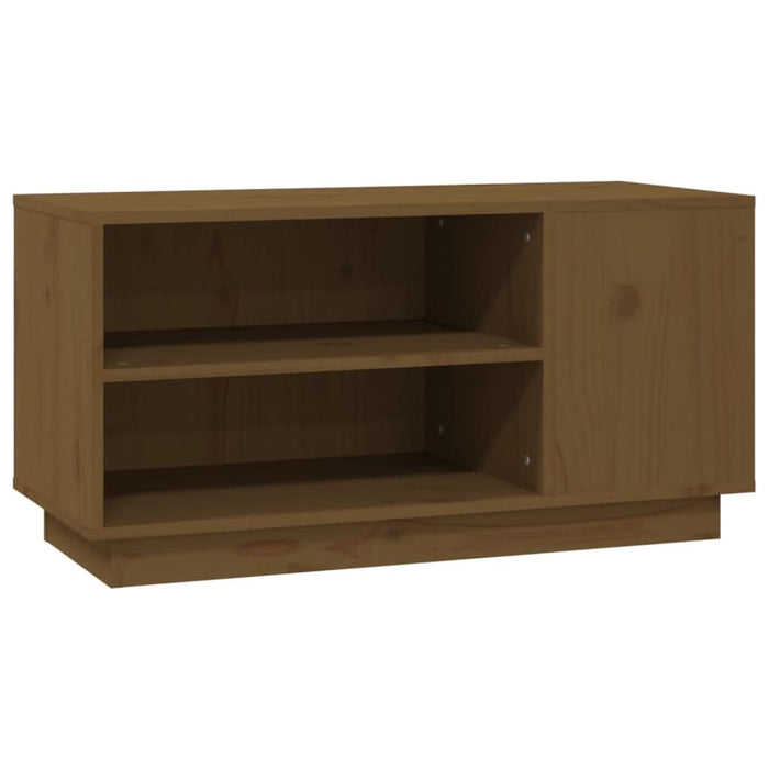 Comodă TV, maro miere, 80x35x40,5 cm, lemn masiv de pin - WALTI WALTI