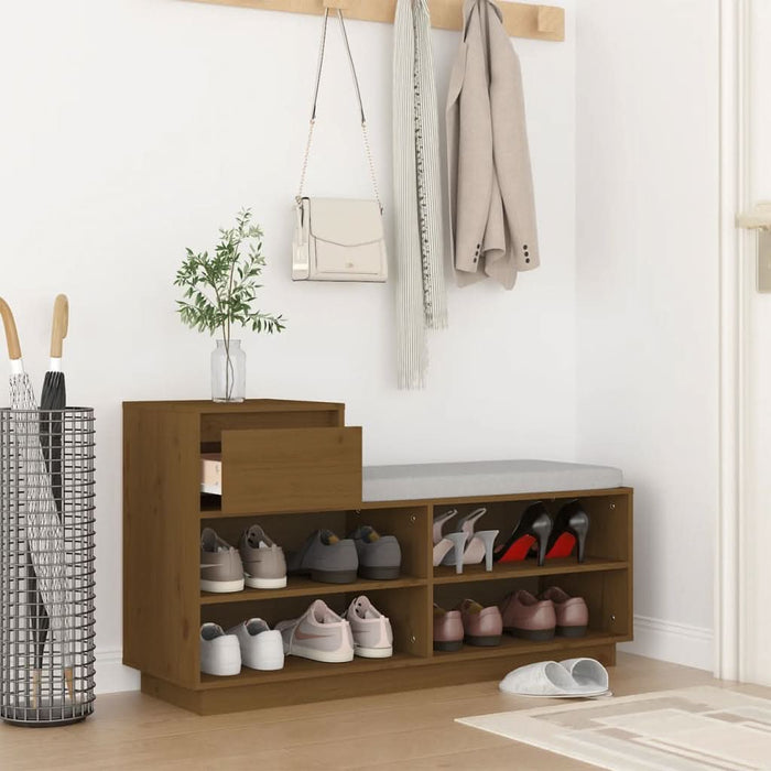 Pantofar, maro miere, 110x34x61 cm, lemn masiv de pin - WALTI WALTI
