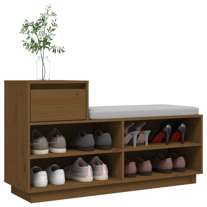 Pantofar, maro miere, 110x34x61 cm, lemn masiv de pin - WALTI WALTI