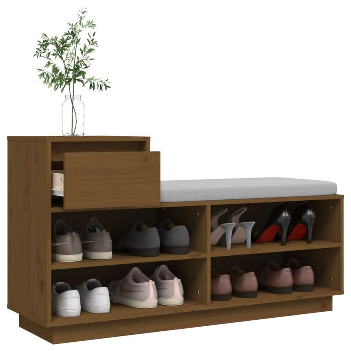 Pantofar, maro miere, 110x34x61 cm, lemn masiv de pin - WALTI WALTI