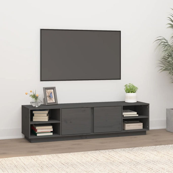 Comodă TV, gri, 156x40x40 cm, lemn masiv de pin - WALTI WALTI
