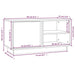 Comodă TV, gri, 80x35x40,5 cm, lemn masiv de pin - WALTI WALTI