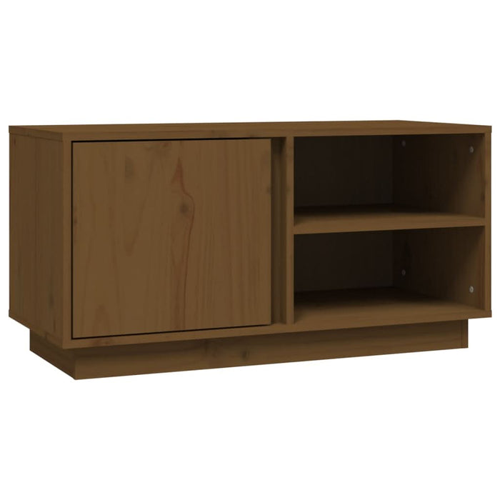 Comodă TV, maro miere, 80x35x40,5 cm, lemn masiv de pin - WALTI WALTI