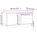 Comodă TV, gri, 80x35x40,5 cm, lemn masiv de pin - WALTI WALTI