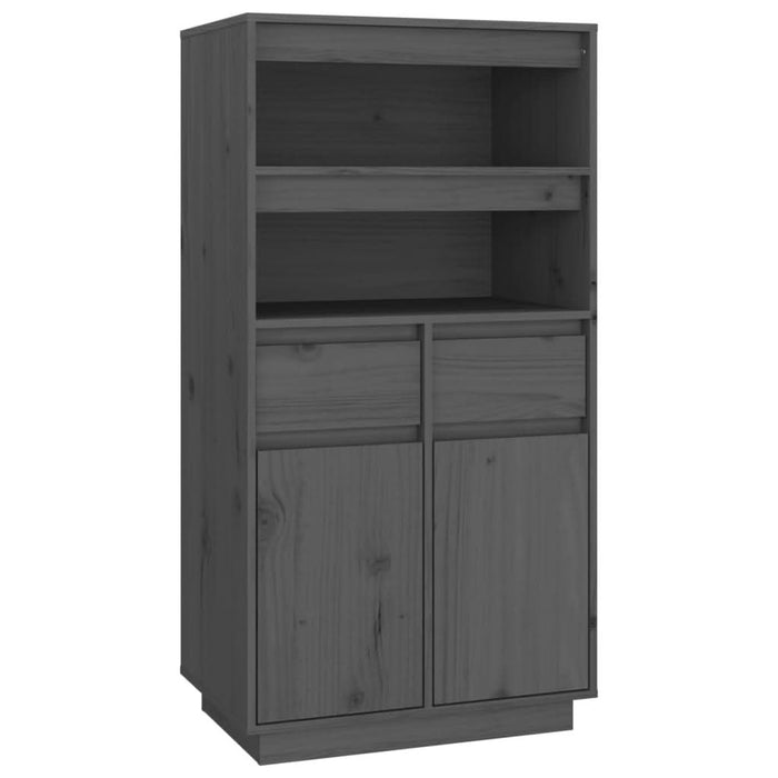 Dulap înalt, gri, 60x40x116,5 cm, lemn masiv de pin - WALTI WALTI