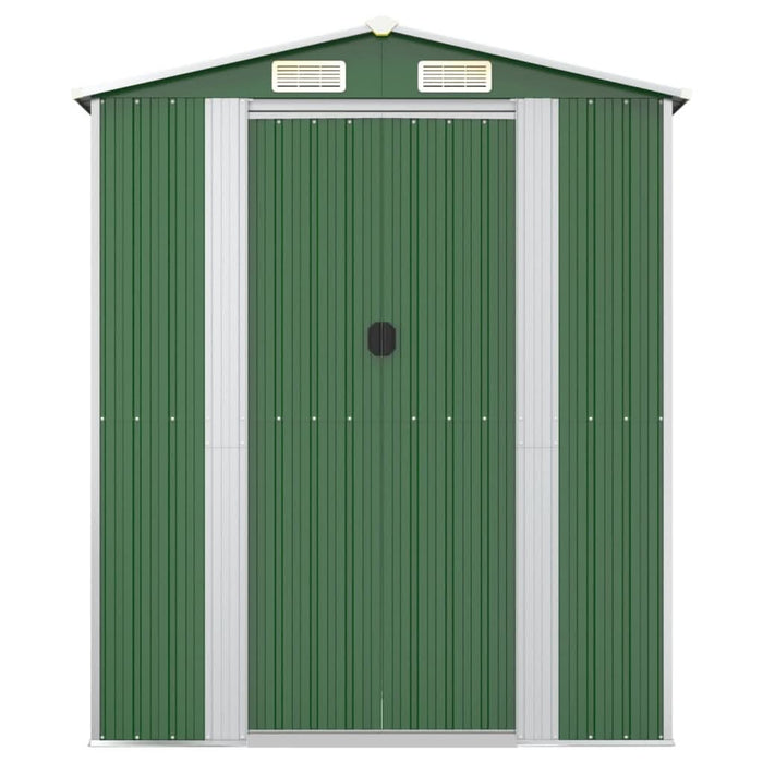 Șopron de grădină, verde, 192x689x223 cm, oțel zincat - WALTI WALTI