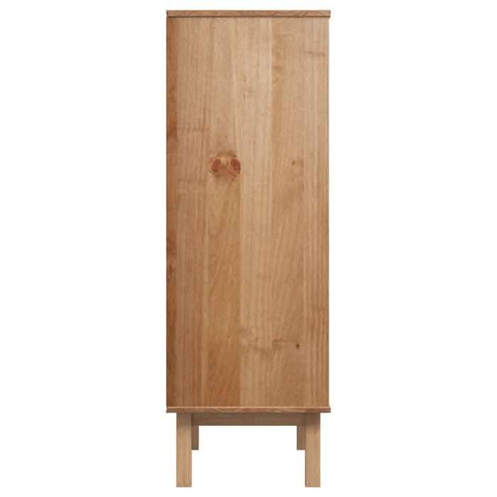 Dulap înalt OTTA, maro și alb, 85x43x125 cm, lemn masiv de pin - WALTI WALTI